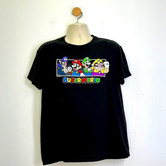 Super Mario - Nintendo Super Mario Brothers Short Sleeve Graphic T Size Large - Picture 1 of 8